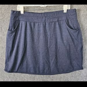 Aventura Womens Large Navy Blue Active Stretch Sport Skirt  Pockets Golf Hiking